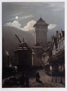 Chateau Boppart. En "El Rin monumental y pintoresco". Litografías de Fourmais y Stroobant de Francois Stroobant