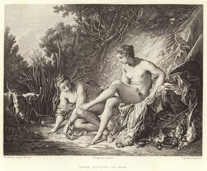 Diana saliendo del baño de Francois (after) Boucher