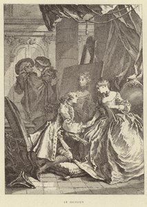El siciliano (grabado) de Francois (after) Boucher