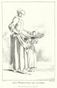 Vendedor de nueces (grabado) de Francois (after) Boucher