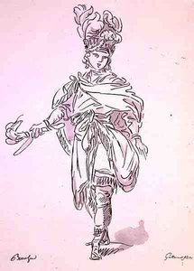 Traje de ópera, de la colección Menus Plaisirs, facsímil de A. Guillaumot Fils de Francois (after) Boucher