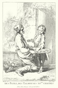 Vendedor de pasteles (grabado) de Francois (after) Boucher