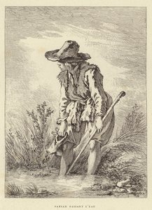 Campesino Cruzando el Agua de Francois (after) Boucher