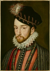 Retrato de Carlos IX (1550 - 1574) de Francois (after) Clouet