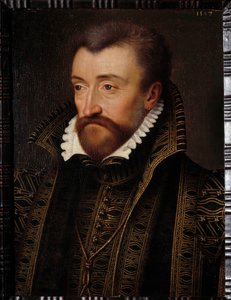Retrato de Antoine de Borbón, Duque de Vendôme (1518-1562), padre del Rey Enrique IV. Pintura de la escuela de François Clouet (1515-1572) 1560 Dim. 0,31x0,23 m Pau, museo del castillo de Francois (school of) Clouet