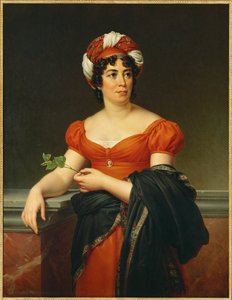 Retrato de Germaine Necker, Mme ... (óleo sobre lienzo)