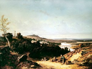Saint-Cloud y la linterna de Demóstenes, 1837 de Francois Antoine Leon Fleury