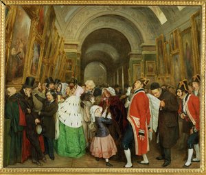 Las cuatro en el salón también significa hora de cierre ... de François Auguste Biard