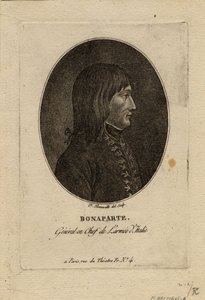Napoleón como comandante del Ejército de Italia, c. 1798 de Francois Bonneville