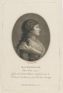 Retrato de Madame Roland de Francois Bonneville