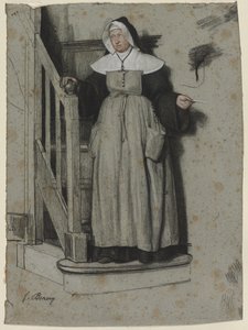 The Letter of Admission, Interior of a Convent de François Bonvin