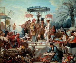 Escena de boda china en la corte del emperador de China de François Boucher