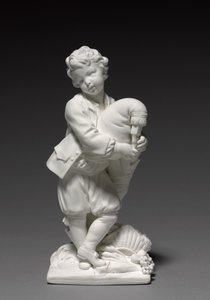 Figura del gaitero, fabricado por Vincennes Factory, modelado por Pierre Blondeau, 1748-1752 de François Boucher