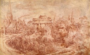 Paisaje con figuras de François Boucher