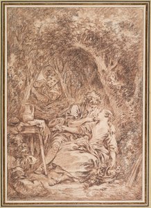 Amantes por sorpresa (Annette y Lubin) de François Boucher