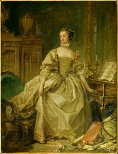 Retrato de pie de Jeanne Antoinette Poisson, Marquesa de Pompadour de François Boucher