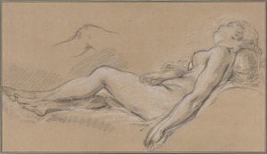Ninfa recostada de François Boucher
