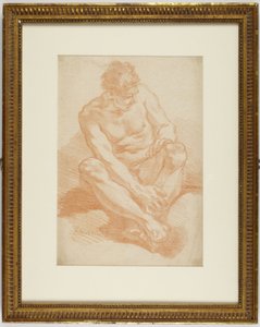 Hombre sentado con los tobillos cruzados de François Boucher