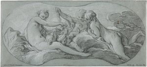 Las Tres Gracias jugando con Cupido de François Boucher