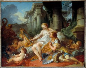 El amor de Renaud y Armide. Ilustración de una escena de “La Jerusalén liberada” de Torquato Tasso de François Boucher