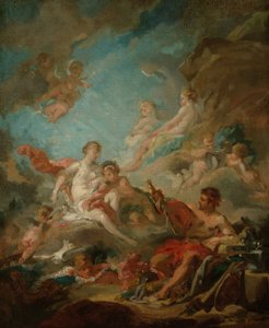 Venus en el taller de Vulcano de François Boucher