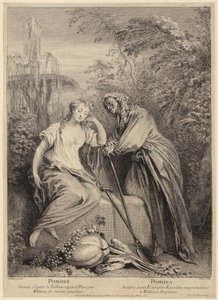 Vertumno y Pomona de François Boucher
