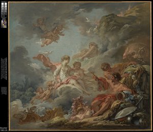 Vulcano entrega las armas a Venus en nombre de Eneas de François Boucher