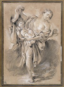Mujer con Niño de François Boucher
