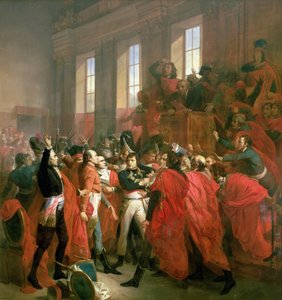 Bonaparte y el Consejo de los Quinientos en St. Cloud, 10 de noviembre de 1799, 1840 de Francois Bouchot