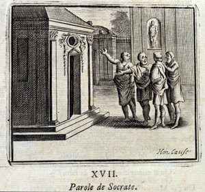 La palabra de Sócrates. Fábulas de Jean de La Fontaine. Ilustración de François Chauveau. Edición de 1728. de Francois Chauveau