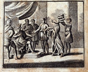 El charlatán. Fábulas de Jean de La Fontaine (1621-95). Ilustración por François Chauveau (1613-1676). Edición de 1728. de Francois Chauveau