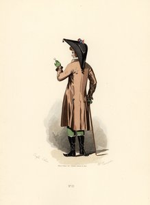 Hombre con abrigo color avellana y monóculo de Francois Claudius (after) Compte Calix