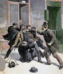 El arresto de Ravachol, 1892 de Francois Claudius Koeningstein