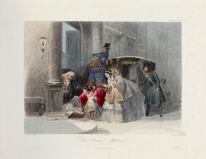 Una buena acción, de Les Modes Parisiennes, c.1860 de Francois Claudius after Compte Calix