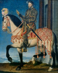 Retrato de Francisco I de Francia a caballo de François Clouet
