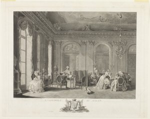 Asamblea en el salón de Francois Dequevauviller