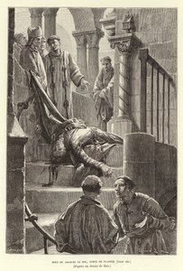 Muerte de Carlos el Bueno, Conde de Flandes, Brujas de Francois Edouard (after) Zier