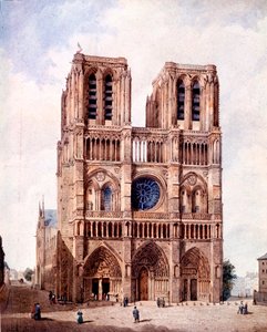La fachada de la catedral de Notre Dame de París