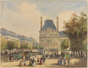 Rue de Rivoli y Pavillon Marsan de Francois Etienne Villeret