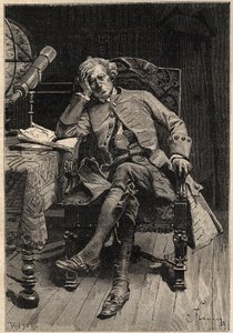 Guy Mannering - ilustración del siglo XIX para la novela de Walter Scott “Guy Mannering o El Astrólogo” (1771-1832) grabado después de Flameng de Francois Flameng