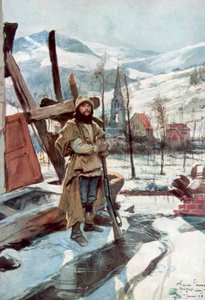 De guardia cerca de Metzeral, Alsacia, enero 1916, 1926 de Francois Flameng