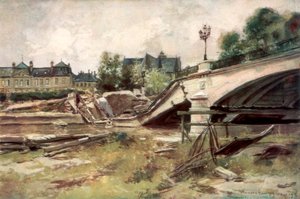 El puente en el Aisne, Francia, 1915, 1926 de Francois Flameng