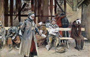 El hospital de campo, 1916 de Francois Flameng