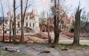 Las ruinas de una casa, Soupir, Primera Guerra Mundial, abril 1917 de Francois Flameng
