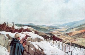 Trincheras con vista al valle de Munster con el Rin a lo lejos, enero de 1916, 1926