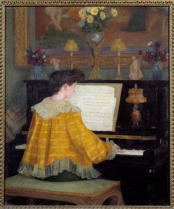 Joven al piano Pintura de François Gauzi (1862-1933) 1904 Toulouse, musee des Augustins - Joven al piano. Pintura de François Gauzi (1862-1933) de Francois Gauzi