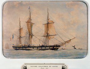 Barco ballenero en Havre de Francois Geoffroy Roux