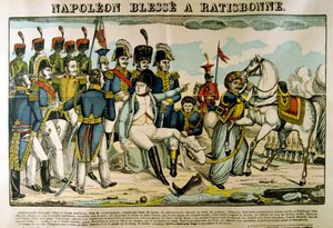 Napoleón herido en Ratisbona, abril 1809, c. 1835