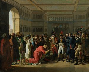 El General Bonaparte Entregando una Espada al Jefe Militar de Alejandría, julio de 1798, 1808 de Francois Henri Mulard