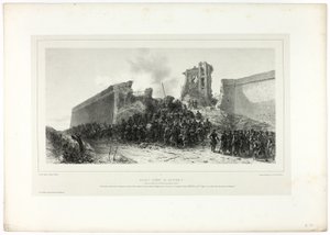 Asalto al bastión no.8, de Souvenirs d’Italie: Expédition de Rome de Francois Hippolyte Lalaisse